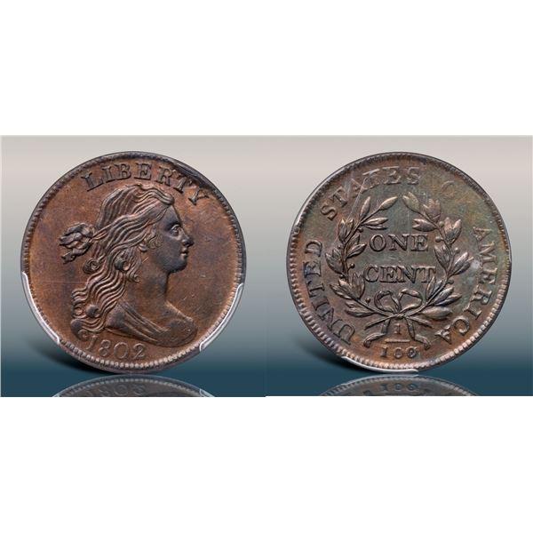1802 S-235 R3 PCGS graded MS62 Brown, CAC Approved