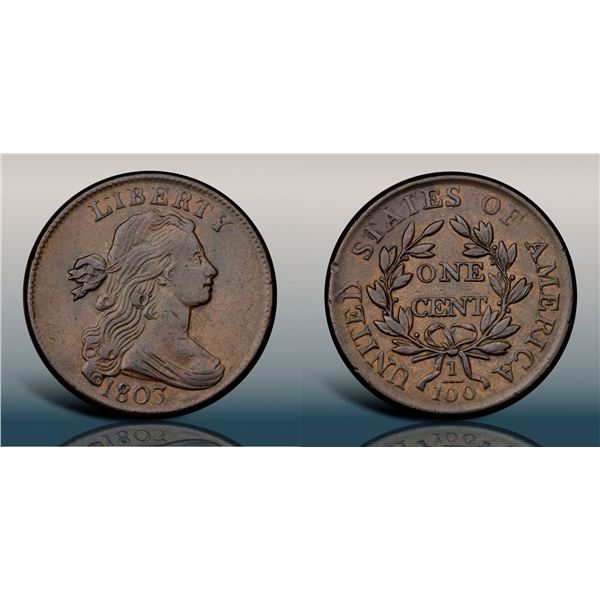 1803 S-259 R4 Small Date, Large Fraction, PCGS graded AU50