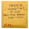 Image 4 : 1807/6 S-273 R1 Overdate Large 7 over 6, PCGS graded XF45
