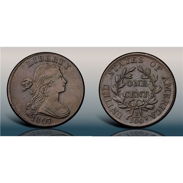 1807 S-275 R3 Large Fraction PCGS graded AU Detail, Cleaned