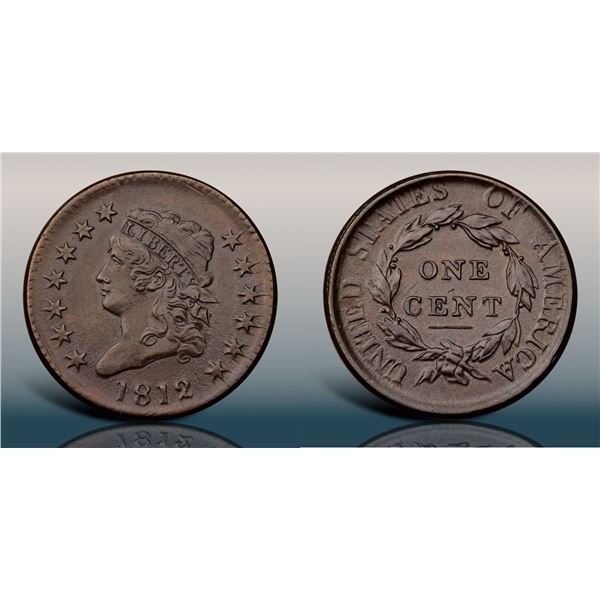 1812 S-289 R1 Large Date PCGS graded AU50