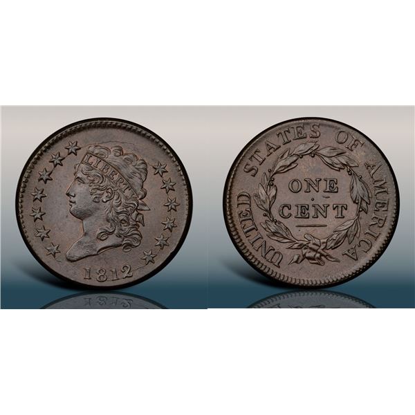 1812 S-291 R2 Small Date PCGS graded MS62 Brown