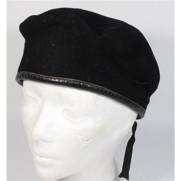 BLACK MILITARY WOOL BERET