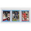 Image 1 : 3 HOCKEY CARDS IN SLEEVES GRETZKY, FLEURY, HALL