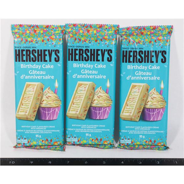 THREE HERSHEY'S BIRTHDAY CAKE CANDY BARS