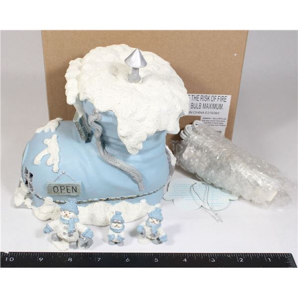 NEW ITEM 12088 BOOT LIGHT FIGURINE