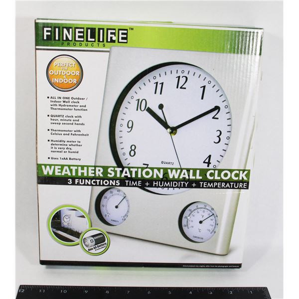 NEW ITEM WEATHER STATION WALL CLOCK