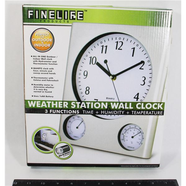 NEW ITEM WEATHER STATION WALL CLOCK