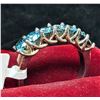 Image 4 : 14K WHITE GOLD 4.23CT LAB BLUE DIAMOND 1.4CT RING
