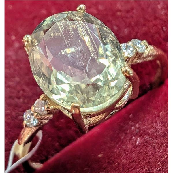 10K YELLOW GOLD 1.8G ZULTANITE 1.6CT AND DIAMOND