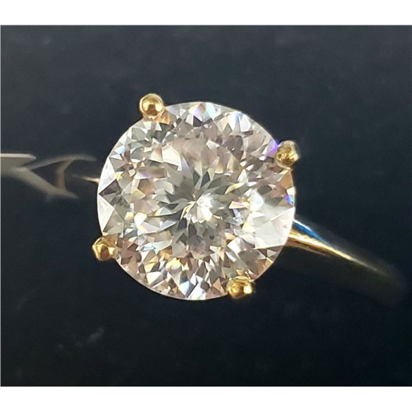 10K YELLOW GOLD MOISSANITE(2CT) RING
