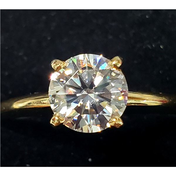 10K YELLOW GOLD MOISSANITE(1CT) RING