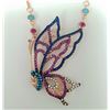 Image 1 : SILVER COLOR CZ ROSE GOLD PLATED 26" NECKLACE