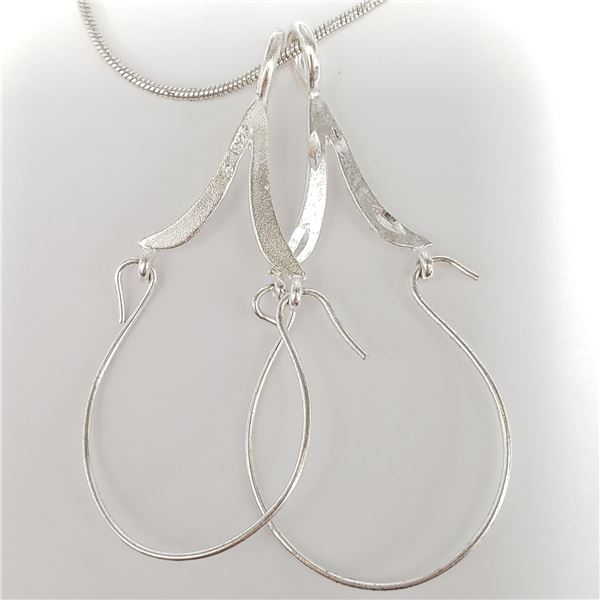 SILVER 2 PENDANT NECKLACE