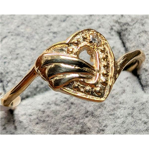 10K YELLOW GOLD 1.54G NATURAL DIAMOND 0.02CT RING