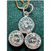 Image 3 : 10K WHITE GOLD MOISSANITE 2.2CT PENDANT