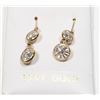 Image 2 : 10K YELLOW GOLD MOISSANITE(3CT) EARRINGS
