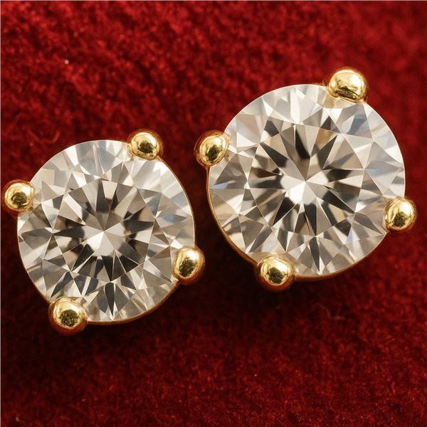 14K, 1.7CT LAB DIAMOND, 2.14G EARRING