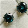 Image 1 : 14K 0.87G,LAB BLUE DIAMOND 1CT, EARRINGS