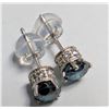Image 2 : 14K 0.87G,LAB BLUE DIAMOND 1CT, EARRINGS
