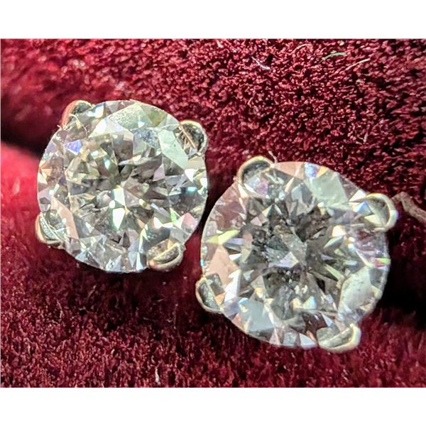 14K WHITE GOLD LAB DIAMOND 0.42CT EARRINGS