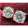 Image 1 : 14K WHITE GOLD LAB DIAMOND 0.42CT EARRINGS