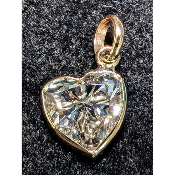 10K YELLOW GOLD LAB DIAMOND 1.2CT PENDANT
