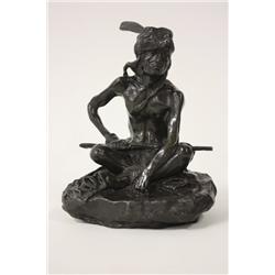 Bronze figure after Charles M. Russell