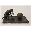Image 3 : Patinated Austrian figural monkey inkwell