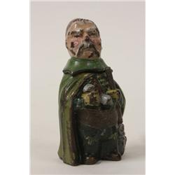 Patinated Austrian bronze figural inkwell