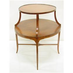 19th c. English inlaid round table