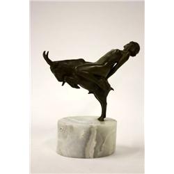 Art Deco bronze sculpture signed Elischer