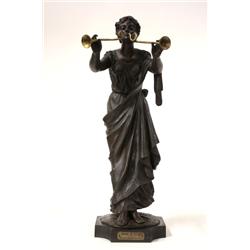 19th c. bronze figure signed Drouot