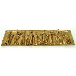 Classical bronze relief plaque