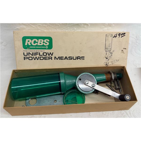 RCBS UNIFLOW POWDER MEASURE IN ORIGINAL BOX (INTERNAL REFERENCE: KK)
