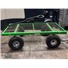 Image 1 : Gorilla Cart Green Metal Flatbed Utility Cart 40" x 20" x 12"H - pick up Feb 6