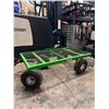 Image 4 : Gorilla Cart Green Metal Flatbed Utility Cart 40" x 20" x 12"H - pick up Feb 6