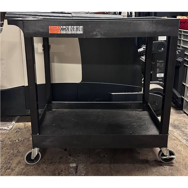 Luxor Plastic Utility Cart w/ Undershelf 35" x 18" x 34"H  - pick up Feb 6