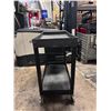 Image 2 : Luxor Plastic Utility Cart w/ Undershelf 35" x 18" x 34"H  - pick up Feb 6