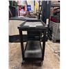 Image 4 : Luxor Plastic Utility Cart w/ Undershelf 35" x 18" x 34"H  - pick up Feb 6
