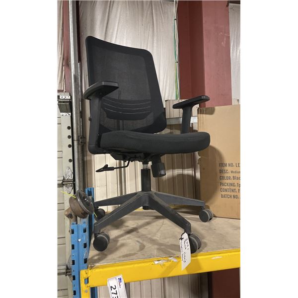 FAST TRACK IMPEX LE3001 BLACK MESH MEDIUM BACK ADJUSTABLE TASK CHAIR *IN BOX*