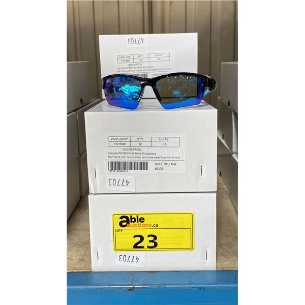 5 BOXES OF ASSORTED FS1BM CALCUTTA DESIGNER SUNGLASSES *APPROX 12 PER CASE*