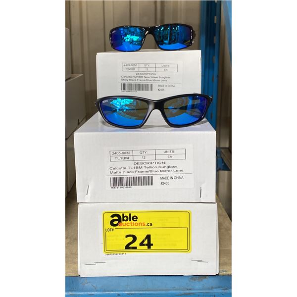 5 BOXES OF ASSORTED TL1BM / NW1BM CALCUTTA DESIGNER SUNGLASSES *APPROX 12 PER CASE*