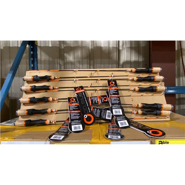 BOX OF 30 CELSIUS C1 FLEX TIP ICE FISHING RODS