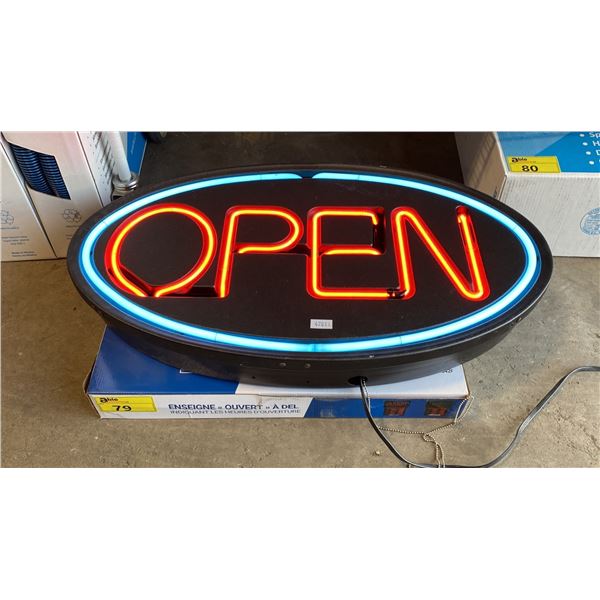 2 COMMERCIAL ELECTRIC OPEN SIGNS *ONE IN BOX*