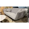Image 2 : DARK GREY MODERN 3 SEAT DESIGNER TUB STYLE SOFA