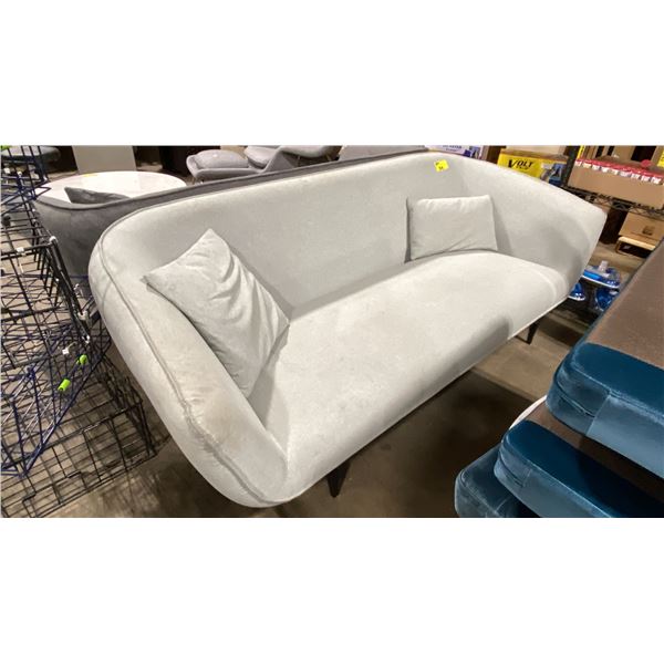 LIGHT GREY MODERN 3 SEAT DESIGNER TUB STYLE SOFA