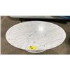 Image 3 : WHITE 42" OVAL DESIGNER GRANITE TOP COCKTAIL TABLE