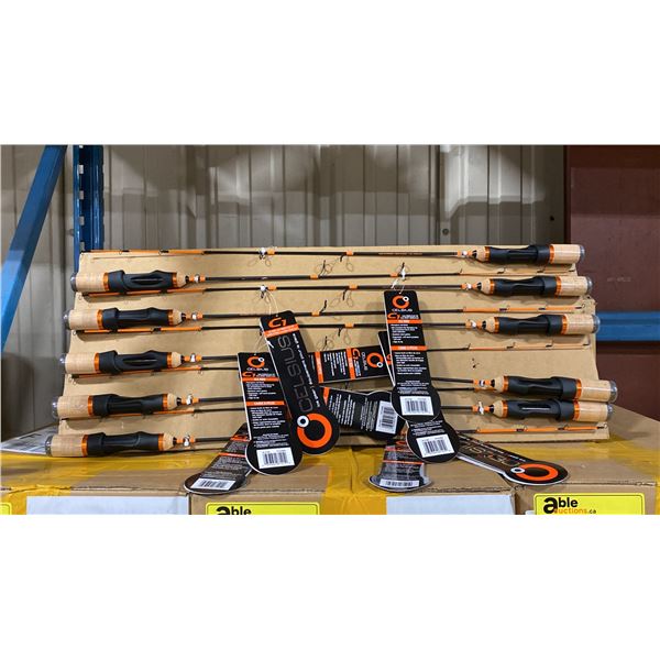 BOX OF 30 CELSIUS C1 FLEX TIP ICE FISHING RODS