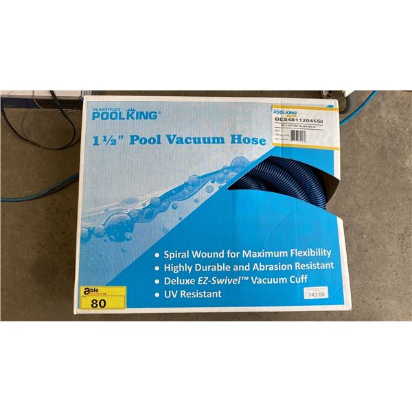PLASTIFLEX POOL KING 1 1/2" X 45' SUNFLEX POOL VACUUM HOSE *IN BOX*